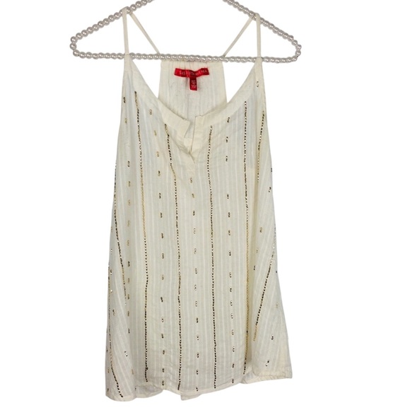 Saks Fifth Avenue Tops - SAKS OFF THE 5TH | White and Gold Blouse